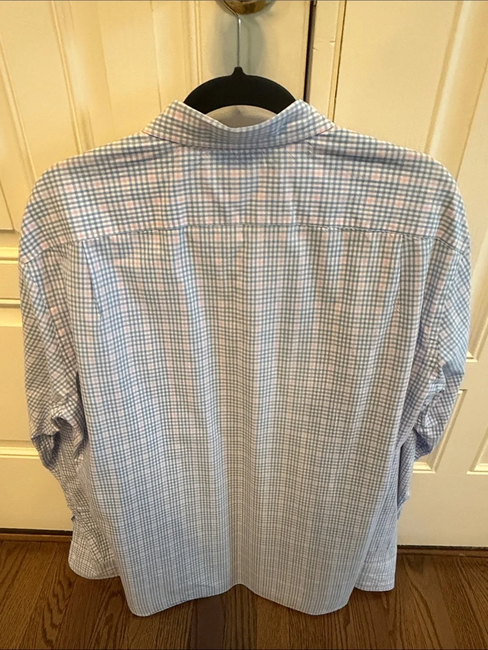 J. Crew Light Blue and Pink Plaid Dress Shirt